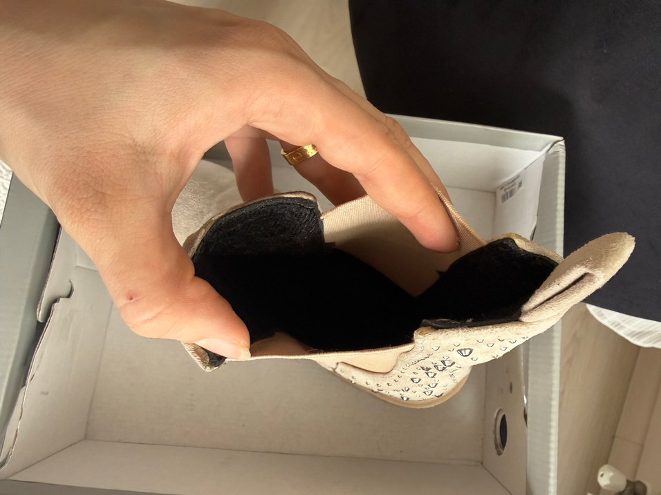 Bej Süet Dolgu Topuklu Tokalı Kadın Bot - Görsel 3