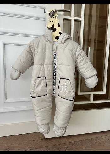 Gri Erkek Bebek Peluş Tulum - Görsel 4