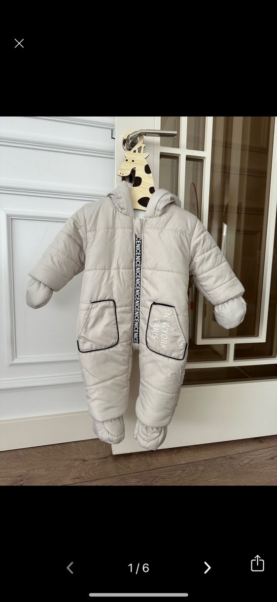 Gri Erkek Bebek Peluş Tulum - Görsel 4