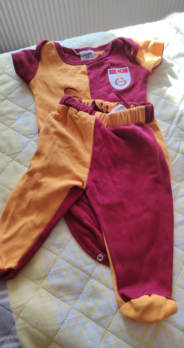Kısa Kollu Bebek Body,galatasaray - Görsel 5