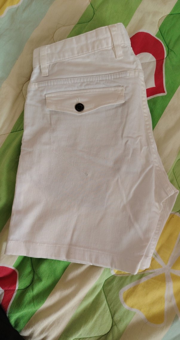 Erkek Beyaz Mini Pamuklu Şort - Görsel 4