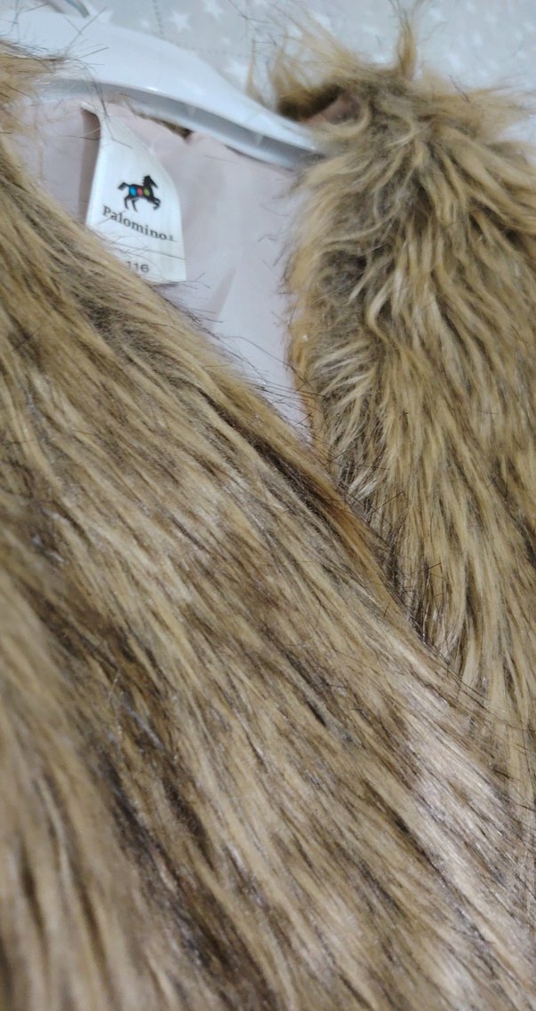 Kürklü Bohem çocuk Yelek Bej - Görsel 4