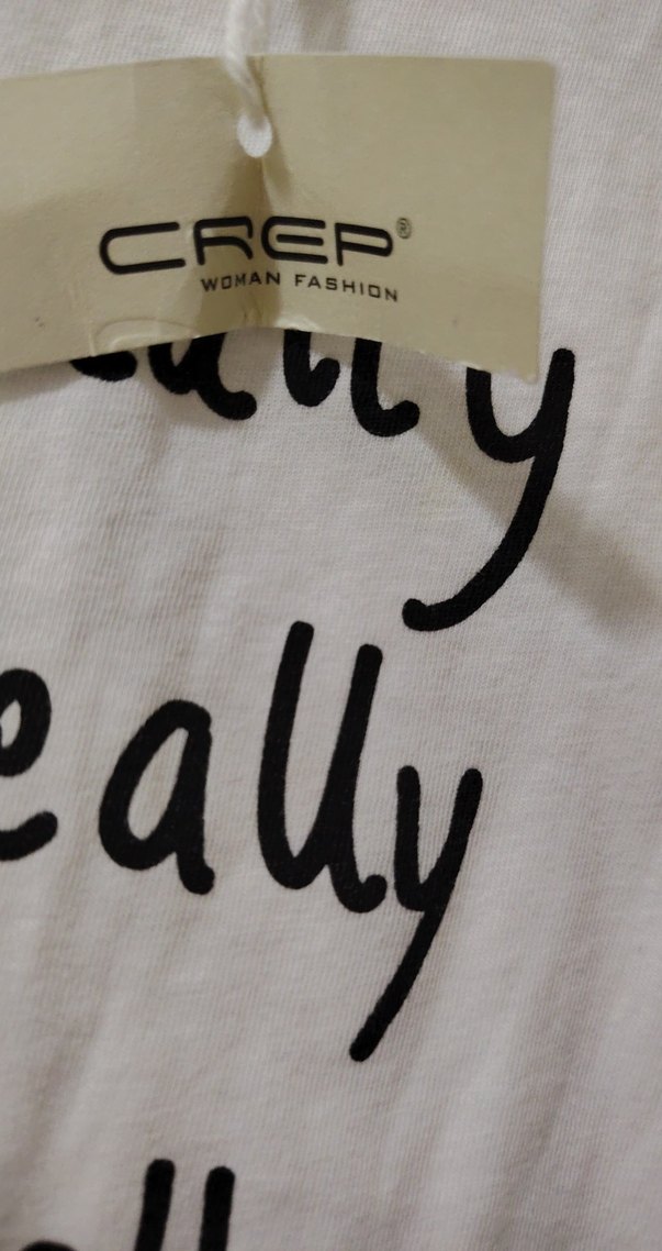 Dantel Detaylı Beyaz tişört - Görsel 2