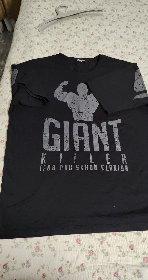 Erkek Siyah Baskılı Kısa Kollu Tişört - Görsel 2