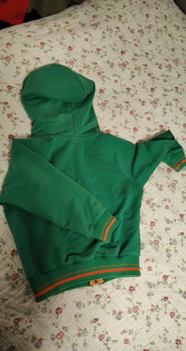 Kapüşonlu Yeşil Fermuarlı Erkek Çocuk Sweatshirt - Görsel 3