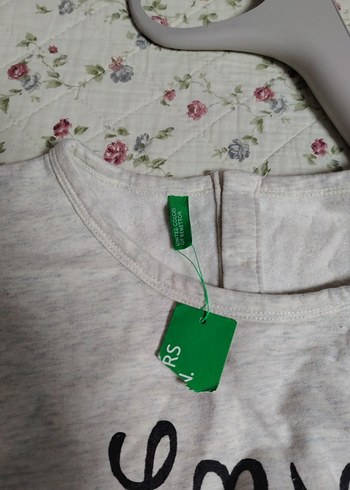 Kız Çocuk Gri Pamuklu Baskılı Tişört - Görsel 3