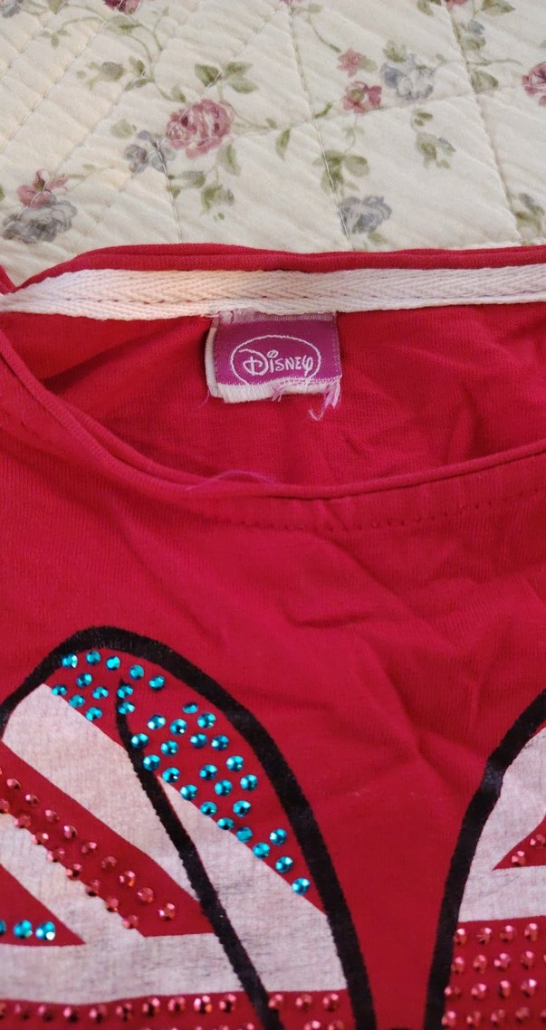 Kız Çocuk Kırmızı Minnie Mouse Tişört - Görsel 2