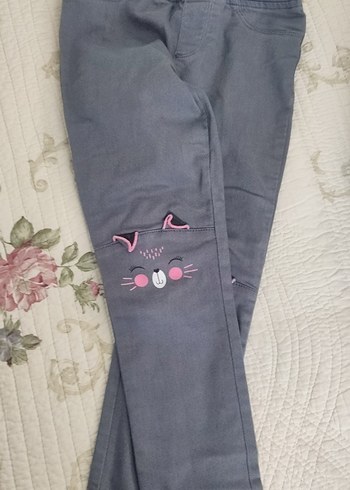 7 Yaş Beden gri Renk Elastik denim kot