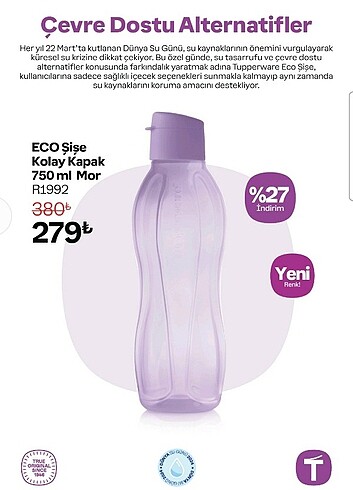 Tupperware 750 ml şişe