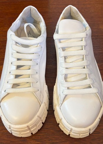 Mandy Beyaz Deri Kadın Spor Ayakkabı - Görsel 2