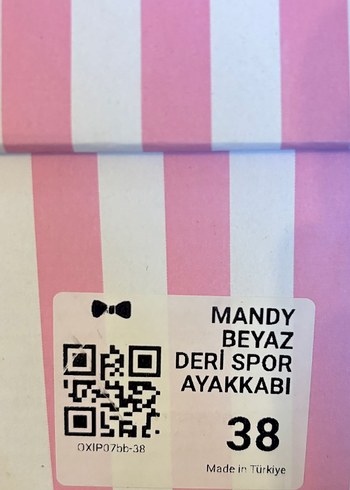 Mandy Beyaz Deri Kadın Spor Ayakkabı - Görsel 7