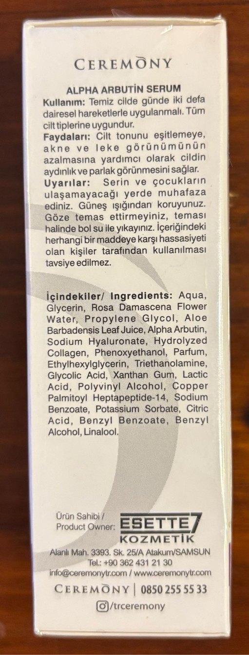 Ceremony Onarıcı Alpha Arbutin Serum - Görsel 2