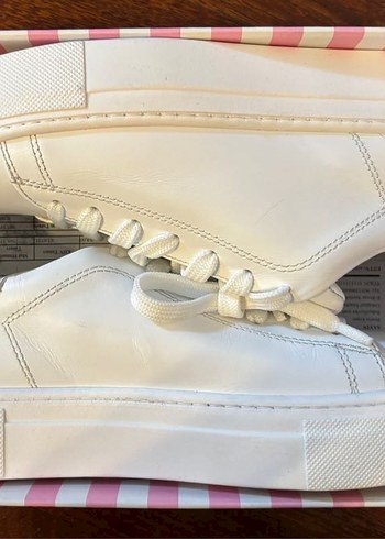 Zeta Beyaz Kadın Deri Spor Ayakkabı - Görsel 5