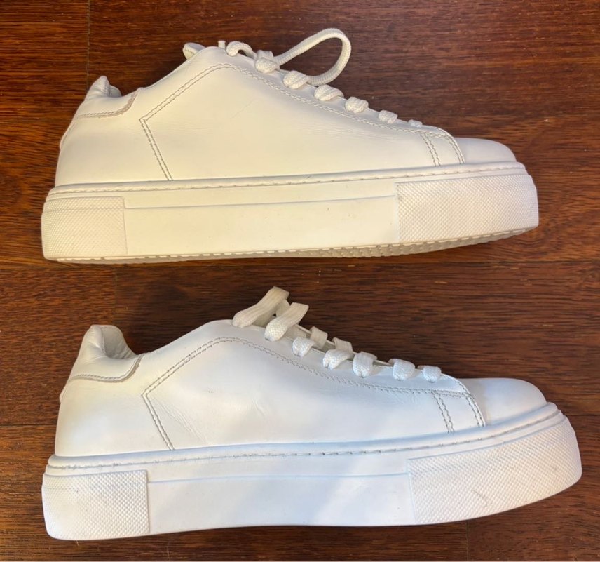 Zeta Beyaz Kadın Deri Spor Ayakkabı - Görsel 3