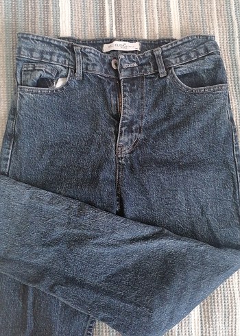 36 Beden mavi Renk Kadın Mavi Normal Boy Denim Jean