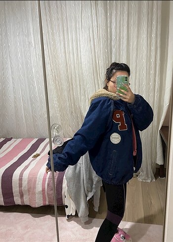 Oversıze denim mont - Görsel 2