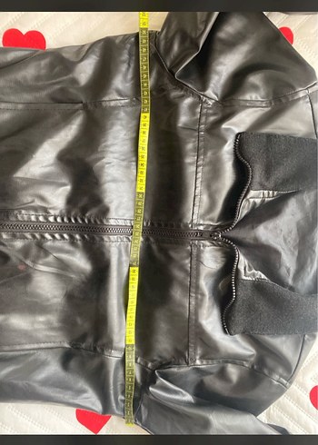 Siyah Deri Biker Ceket - Görsel 3