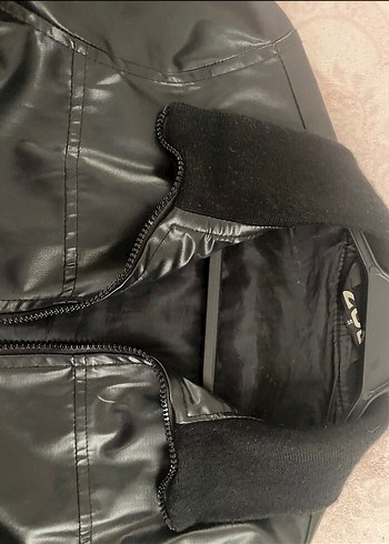 Siyah Deri Biker Ceket - Görsel 7