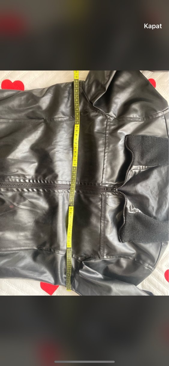 Siyah Deri Biker Ceket - Görsel 3