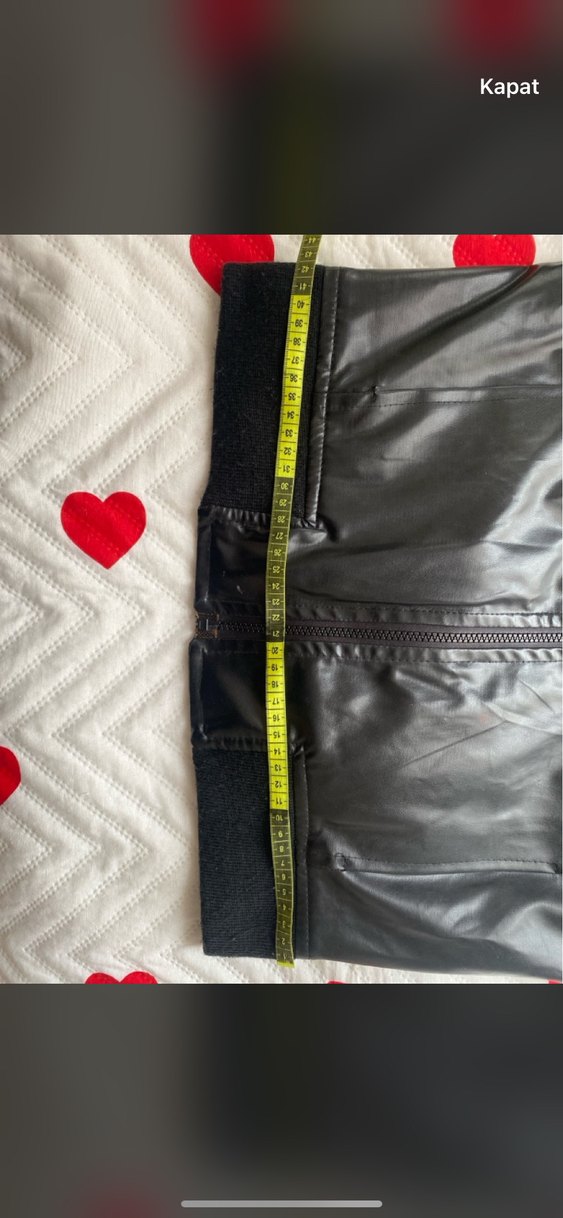 Siyah Deri Biker Ceket - Görsel 5