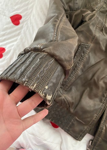 Kahverengi Deri Biker Ceket - Görsel 8