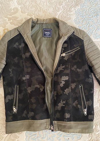 Erkek Kamuflaj  Biker Ceket - Görsel 3