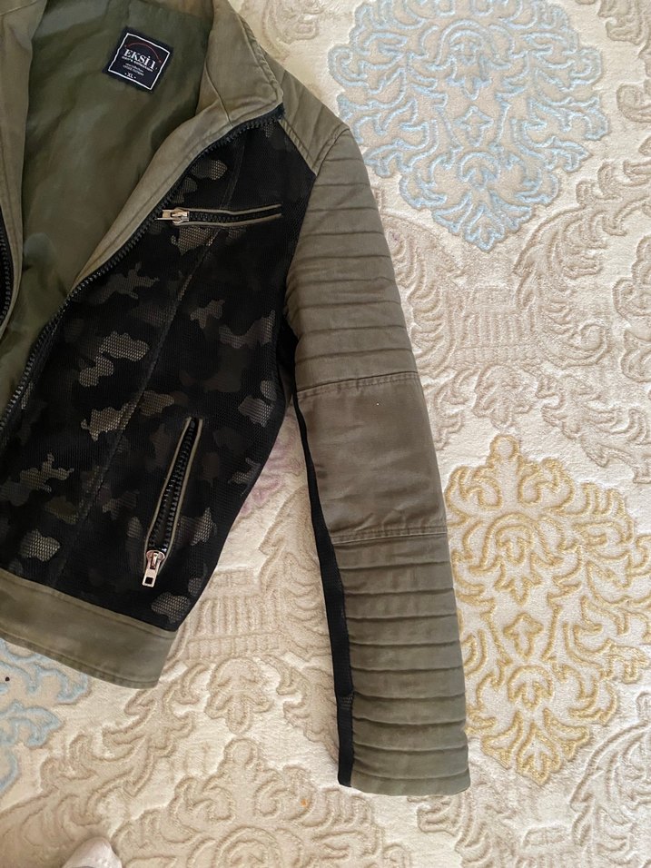 Erkek Kamuflaj  Biker Ceket - Görsel 2