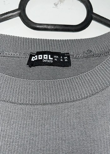 Gri Uzun Kollu İnce Kadın Kazak - Görsel 2