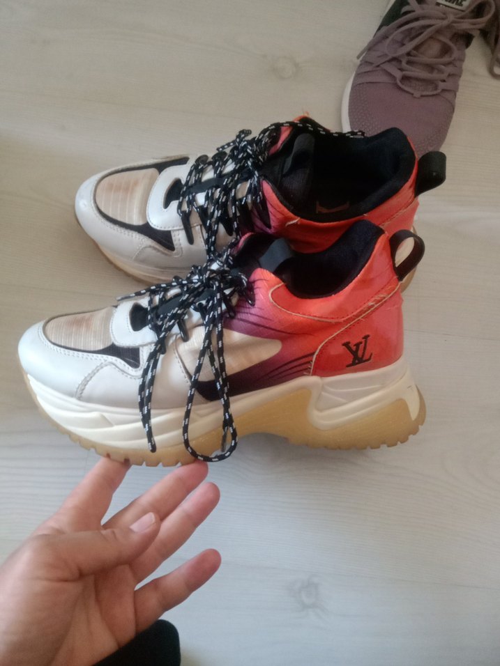 Kadın Renkli Platform Topuklu Spor Ayakkabı - Görsel 4