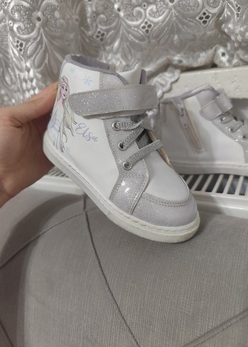 Kız Çocuk Elsa Baskılı Beyaz Spor Ayakkabı - Görsel 3