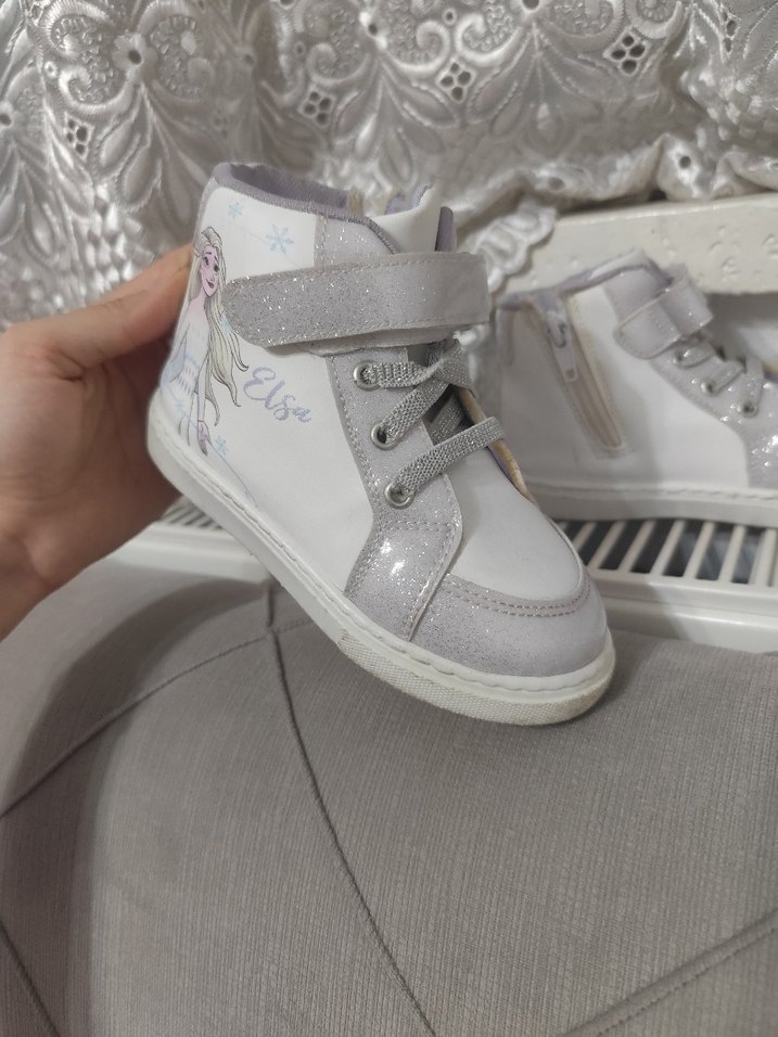 Kız Çocuk Elsa Baskılı Beyaz Spor Ayakkabı - Görsel 3