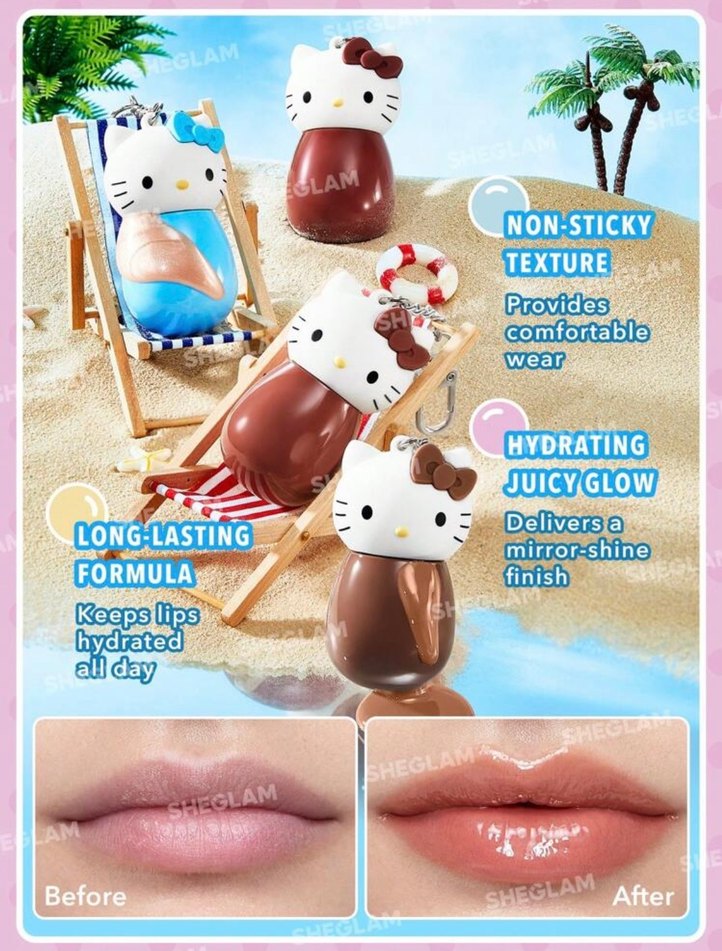 Sheglam Hello Kitty Sweat Tea Lip Gloss - Görsel 5