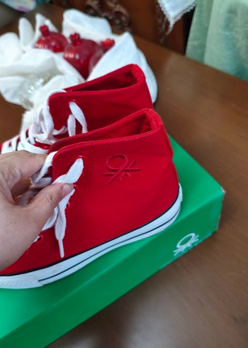 Kırmızı Kadın Spor Ayakkabı - Görsel 3