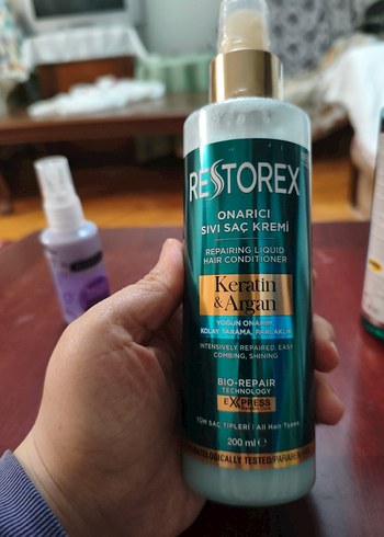 Restorex Keratin & Argan Onarıcı Sıvı Saç Kremi 200 ml - Görsel 2
