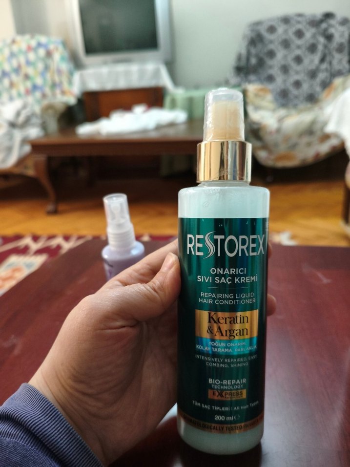 Restorex Keratin & Argan Onarıcı Sıvı Saç Kremi 200 ml - Görsel 5