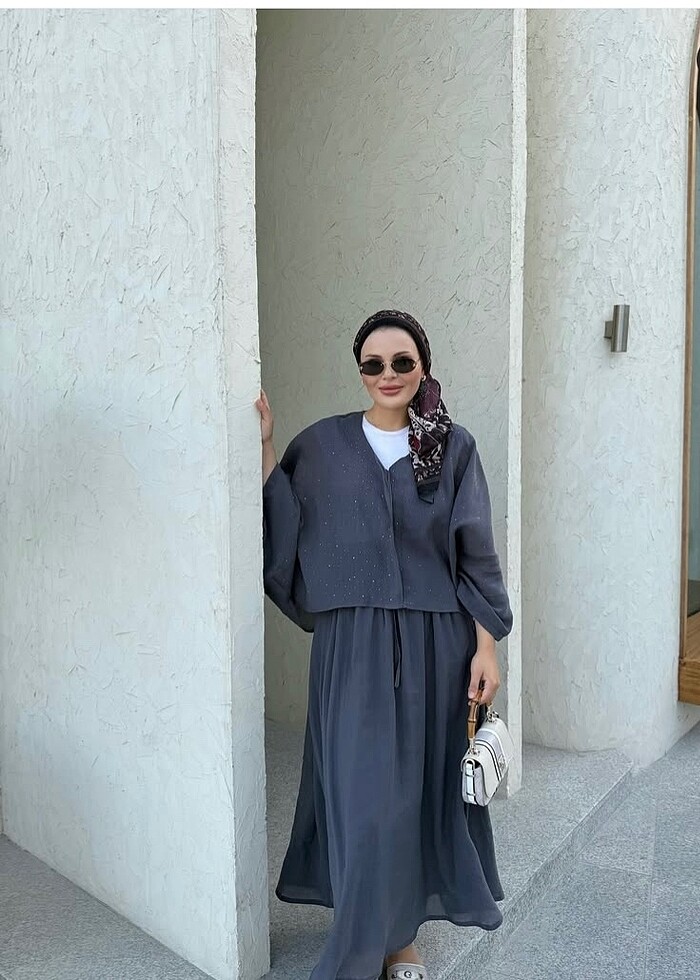 GRİ TAŞLI TENSEL TAKIM - Görsel 4