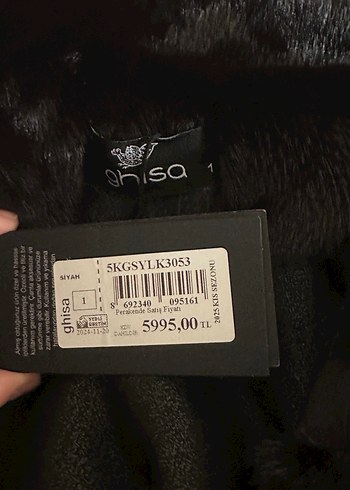 Ghisa Siyah Uzun Kürklü Kadın Yelek - Görsel 4