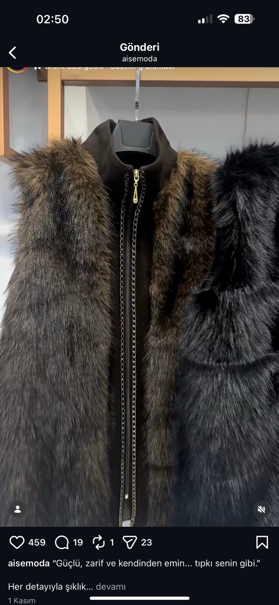 Kürk Detaylı Uzun Kahverengi Kadın Yelek - Görsel 3