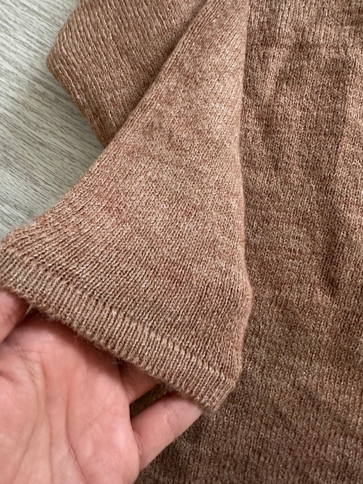 Erkek Çocuk Kahverengi Örgü Yaka Detaylı Kazak - Görsel 2