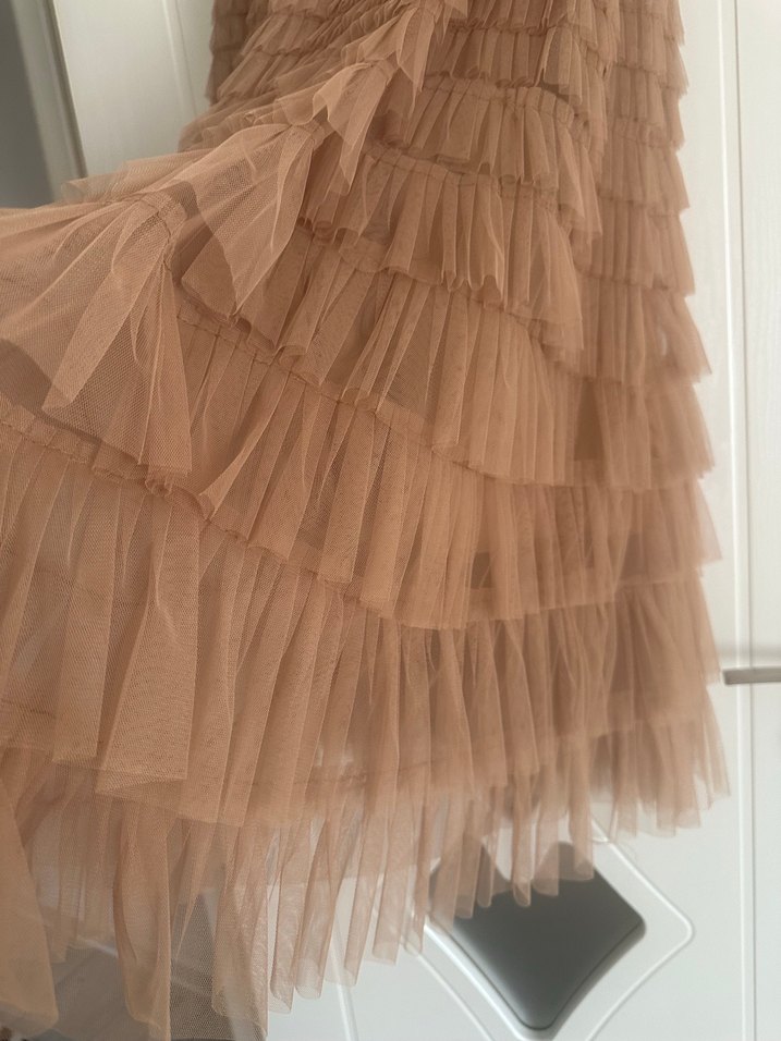 İthal  Fırfırlı Uzun Kadın Etek - Görsel 2