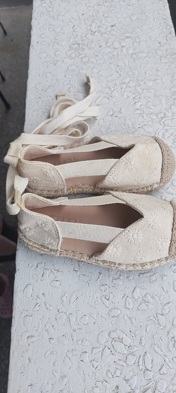 Zara Zara espadril bağcıklı ayakkabı