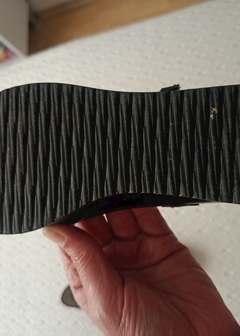 Kızlar için Parlak Siyah Tokalı Bale Düz Ayakkabı - Görsel 5