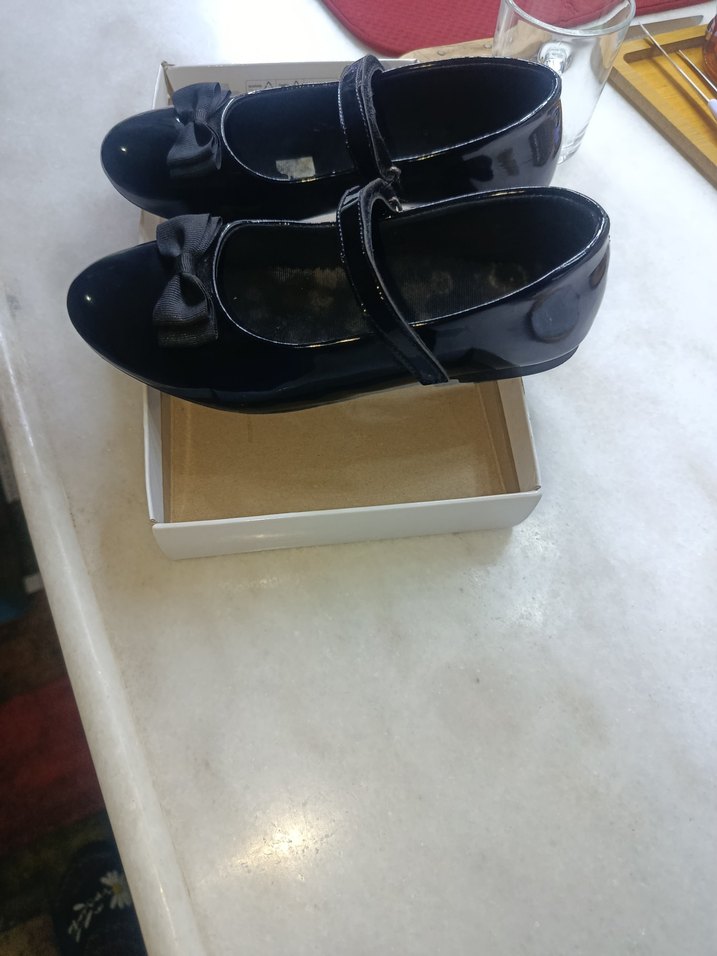 Kız Çocuk Siyah Fiyonk Detaylı Babet - Görsel 2