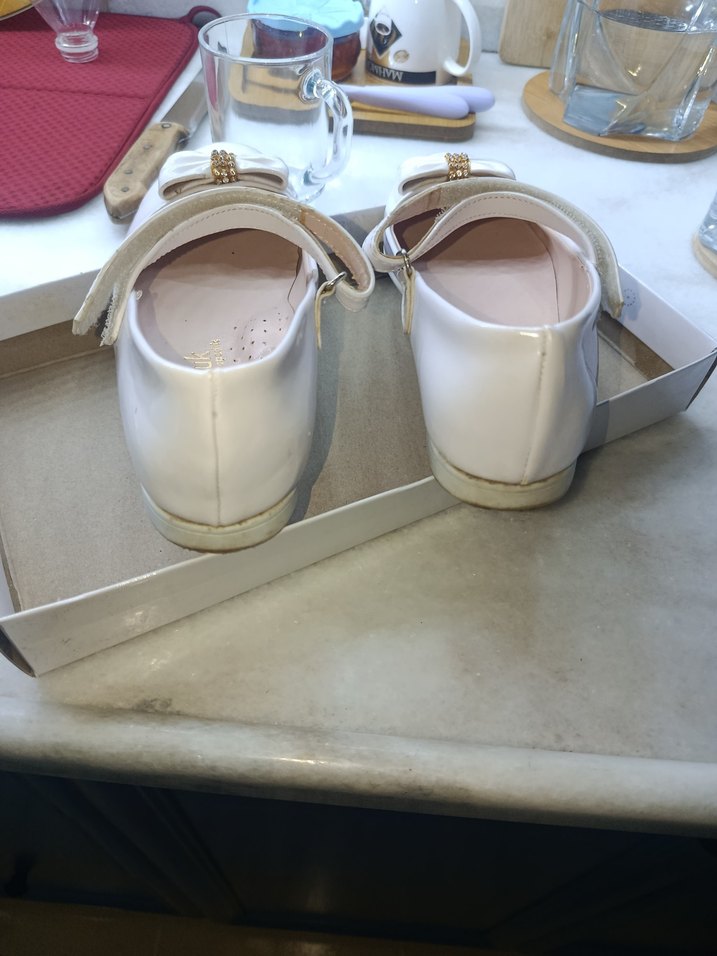 Kız Çocuk Beyaz Fiyonk Detaylı Babet - Görsel 3