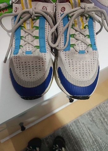 Gri Çok Renkli Dolgu Topuklu Spor Ayakkabı - Görsel 6