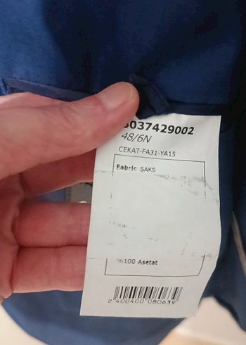 Lacivert Düğmeli Erkek Ceket - Görsel 4