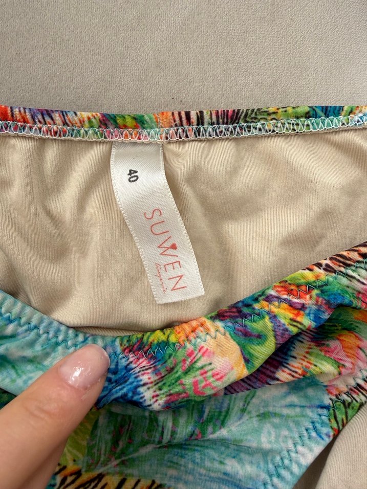 Renkli Bağcıklı Bohem Bikini Takımı - Görsel 2