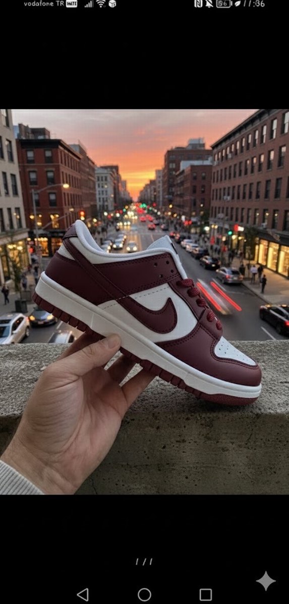 Nike Spor Ayakkabı, bordo Beyaz - Görsel 4