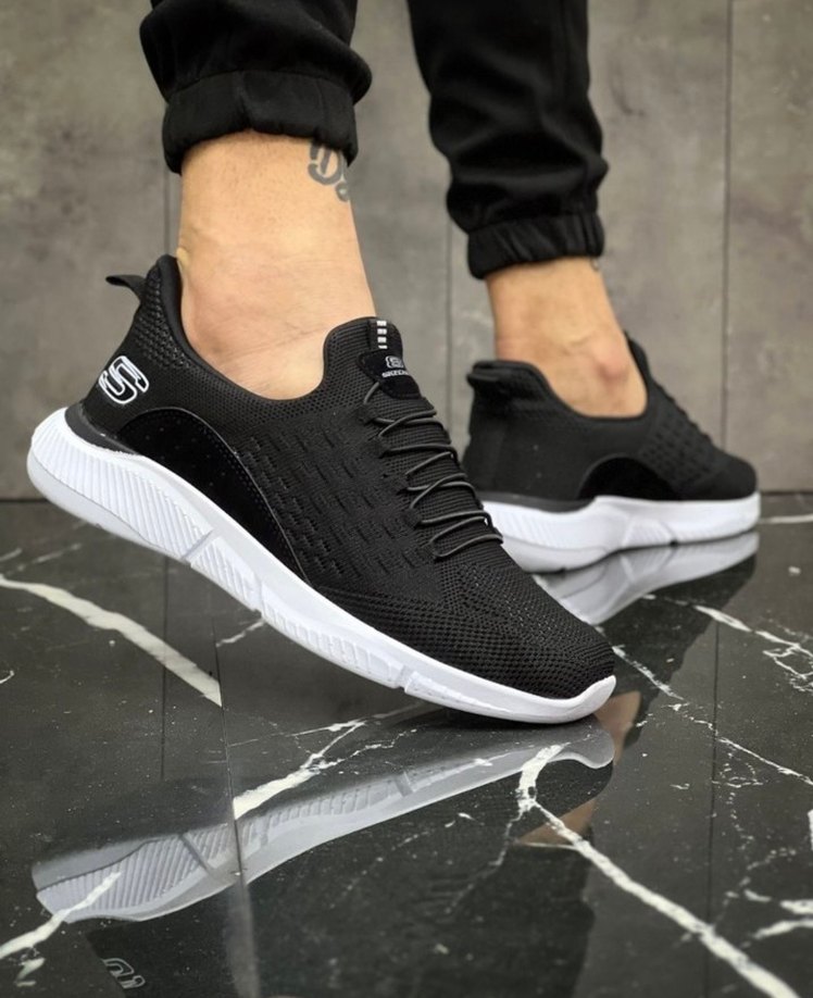 Siyah Elastik Erkek Spor Ayakkabı - Görsel 2