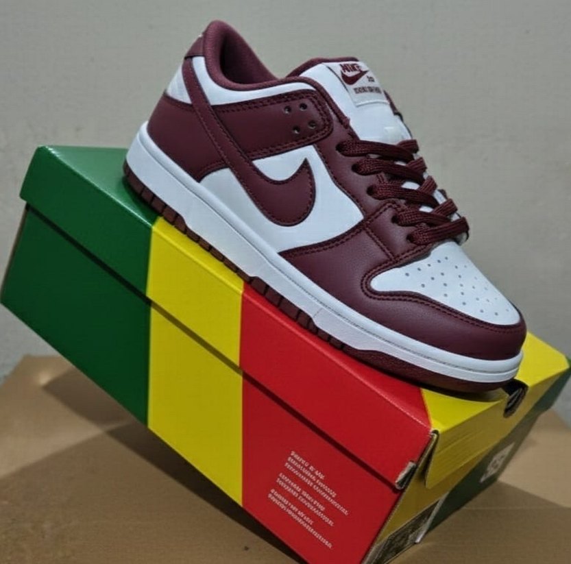 Bordo Beyaz Sneaker - Görsel 4